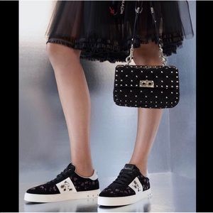 Valentino || Flycrew Bead-embellished sneaker